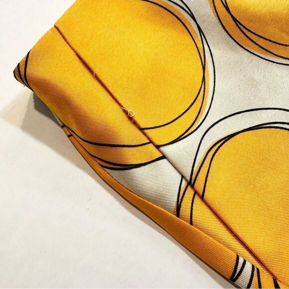 Lane Bryant A-Line Skirt Goldenrod Circle Mod Print Size 14 - Picture 8 of 10